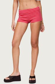 EDIKTED Hali Stripe Knit Shorts