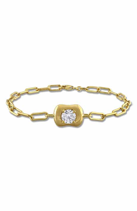 Lab Grown Moissanite Link Chain Bracelet