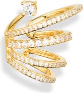 MELANIA CLARA Cubic Zirconia Multilayered Ear Cuff