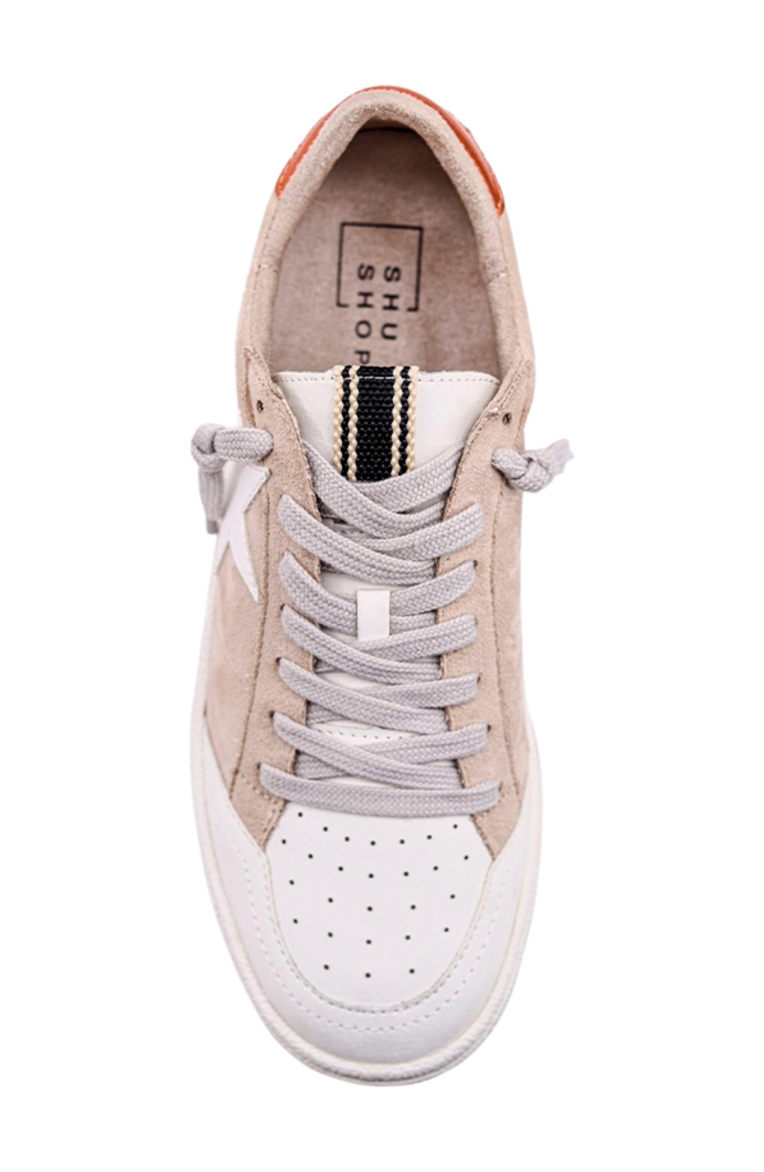 SHUSHOP Paz Low Top Sneaker, Alternate, color, Beige Suede