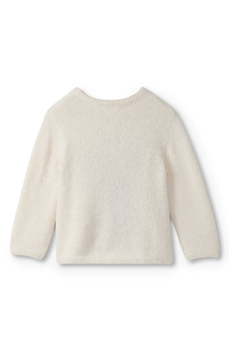 Hatley Furry Reindeer Sweater, Alternate, color, Natural