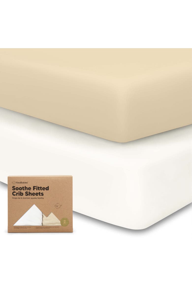 Soothe Fitted Crib Sheet, Main, color, Khaki