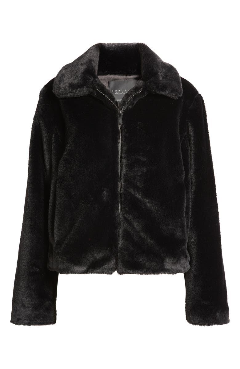 Sanctuary Going Out Faux Fur Coat, Alternate, color, 