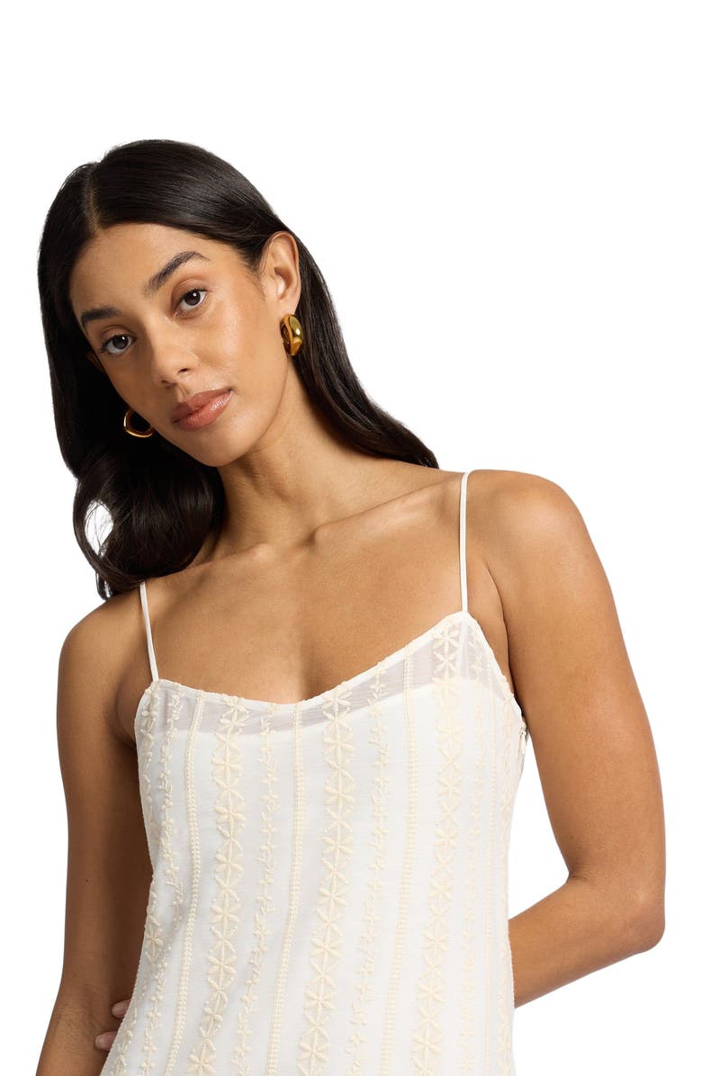 Onia Overlay Slip Dress, Alternate, color, Off White/Natural