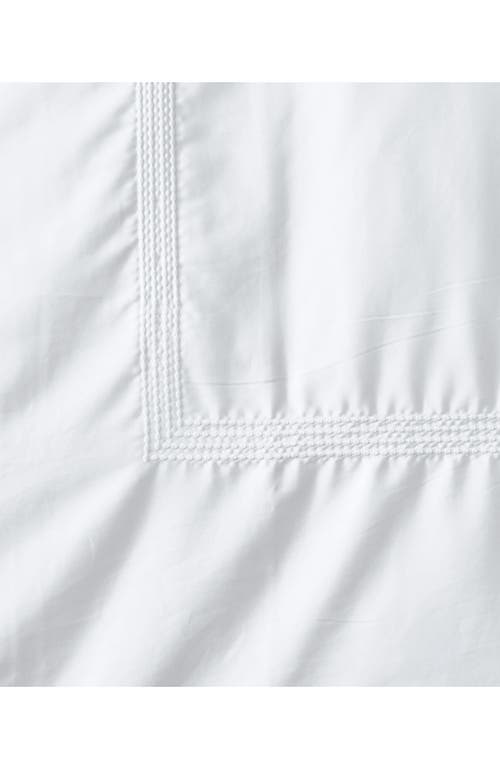 Lands' End 400 Thread Count Premium Supima Cotton No Iron Sateen Embroidered Duvet Bed Cover In White Dots