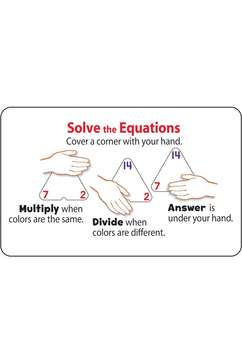 Multiplication and Division Flash Cards, Alternate, color, Multicolored