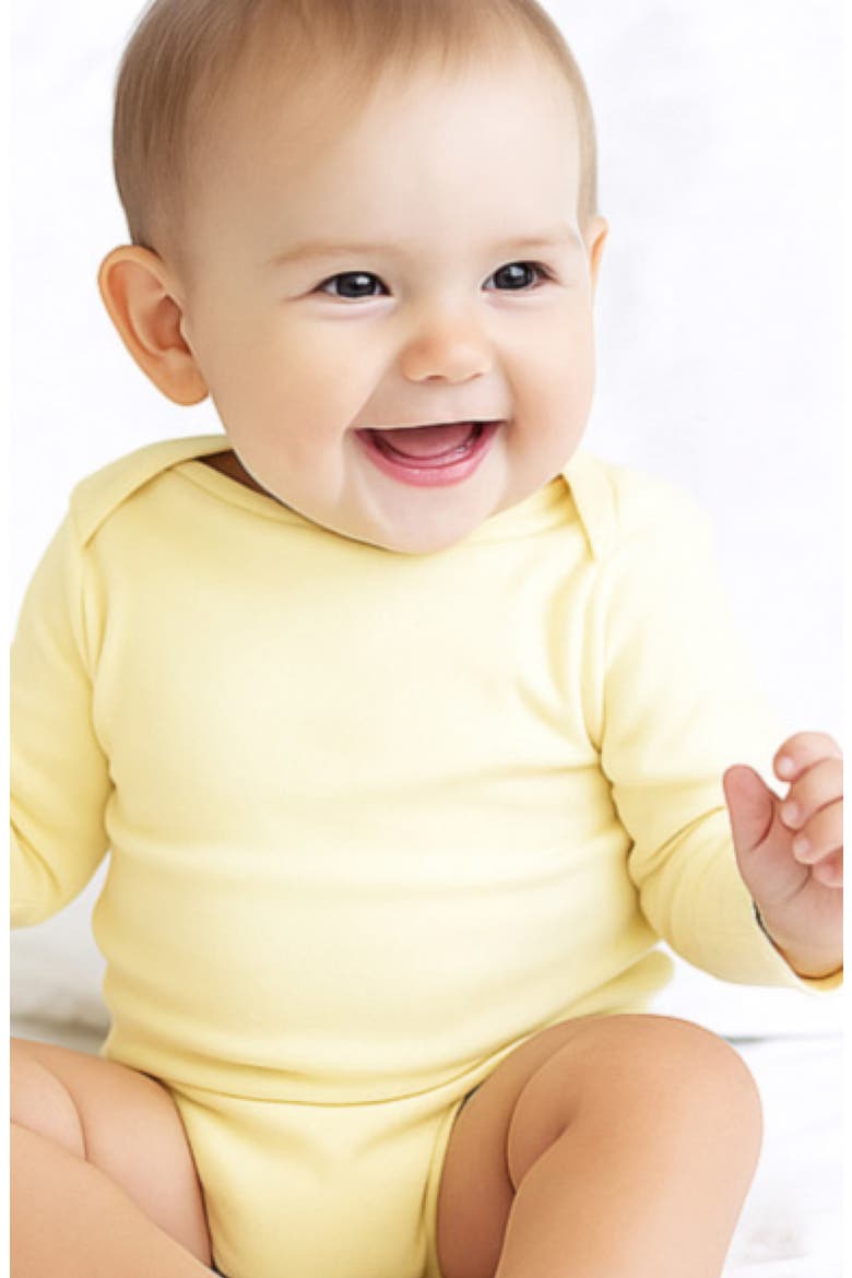 Blake Assorted 5-Pack Long Sleeve Organic Cotton Bodysuits, Alternate, color, SUNNY PINK RAINBOW