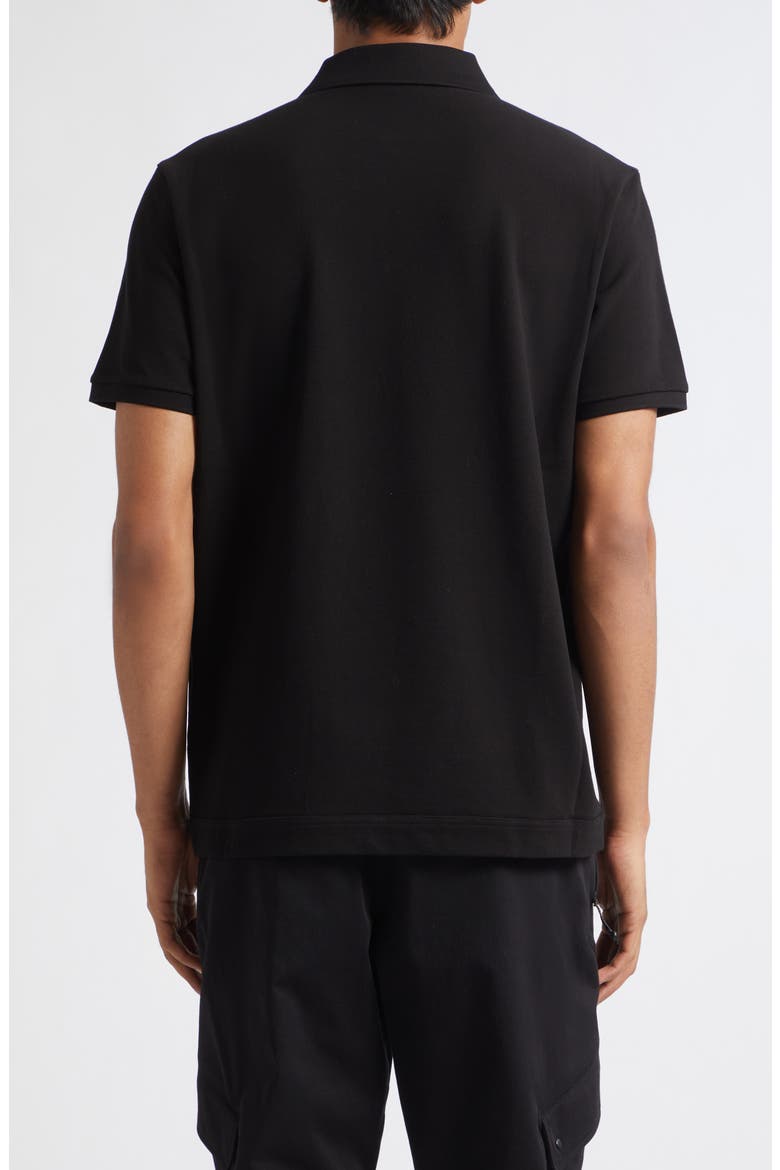 Cotton Piqué Polo, Alternate, color, BLACK