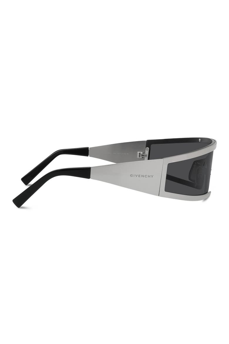 Square Mask Sunglasses, Alternate, color, SHINY PALLADIUM / SMOKE