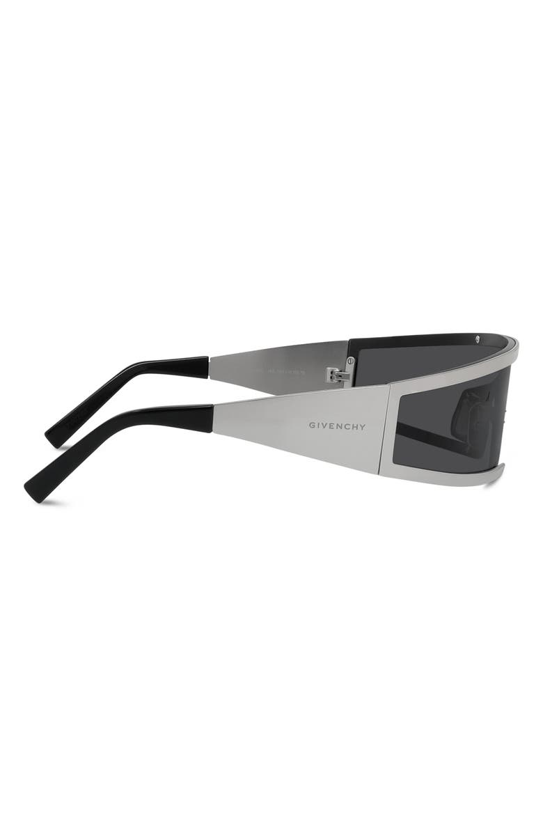 Givenchy Square Mask Sunglasses, Alternate, color, Shiny Palladium / Smoke