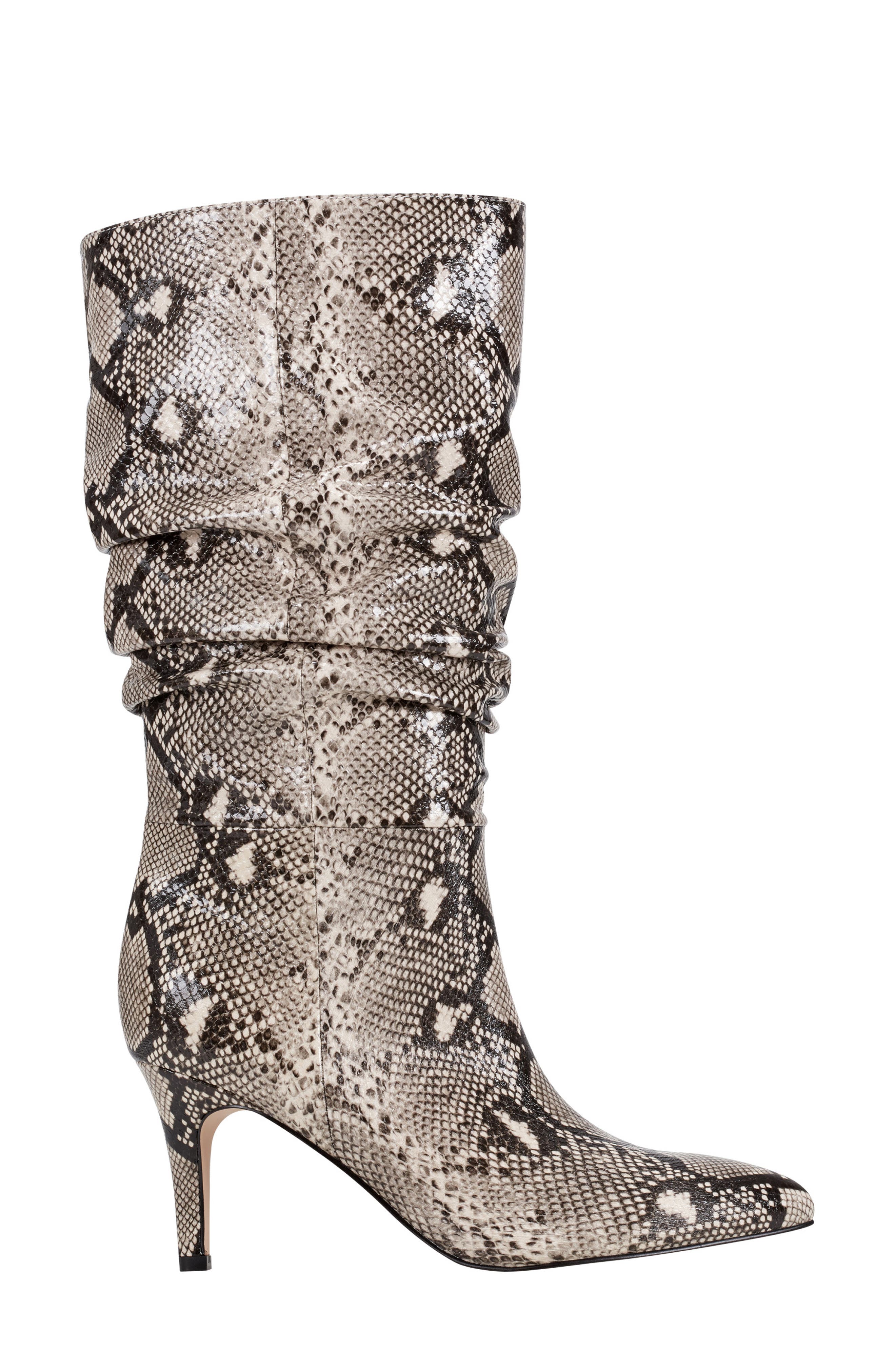 Marc Fisher Pointed Toe Slouch Boot, Alternate, color, Snake Print