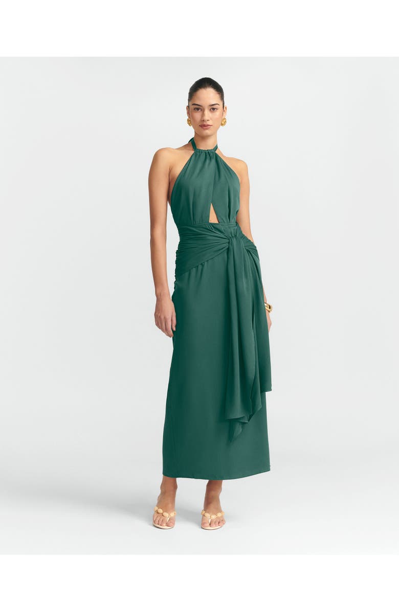 ST MRLO Nessie Midi Dress, Main, color, Forest Green