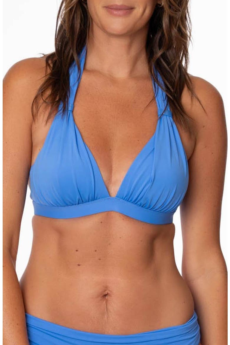 Amy Halter Bikini Top, Main, color, CORNFLOWER
