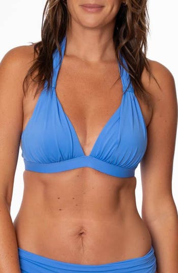 Jantzen Amy Halter Bikini Top In Cornflower