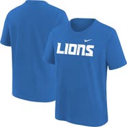 Nike Youth Nike Blue Detroit Lions Wordmark T-Shirt