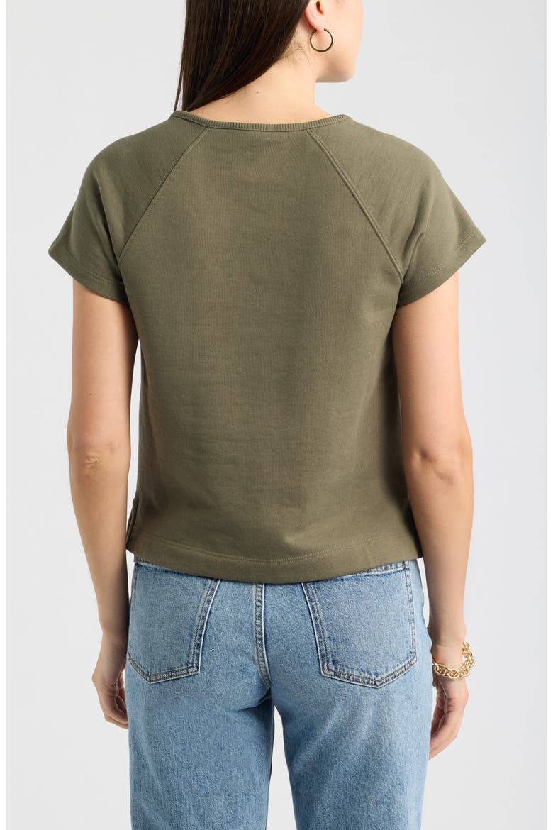 Short Sleeve Terry Sweatshirt, Alternate, color, OLIVE SARMA
