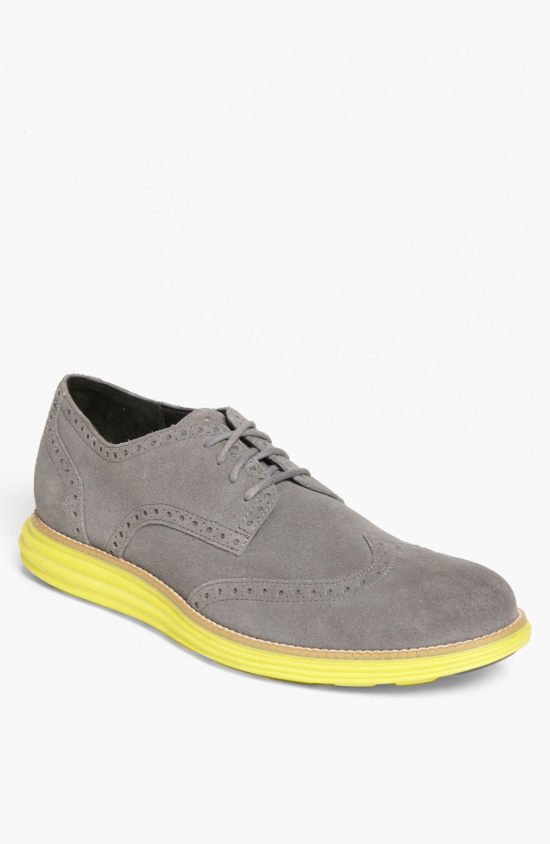 'LunarGrand' Wingtip, Main, color, CHARCOAL/ YELLOW