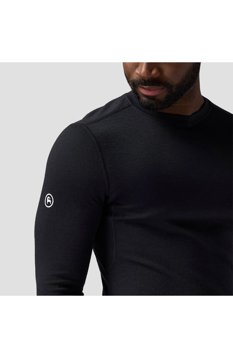 Backcountry Cedars Rws Merino Mid-Wt Baselayer Crew Top - Men's, Alternate, color, Black