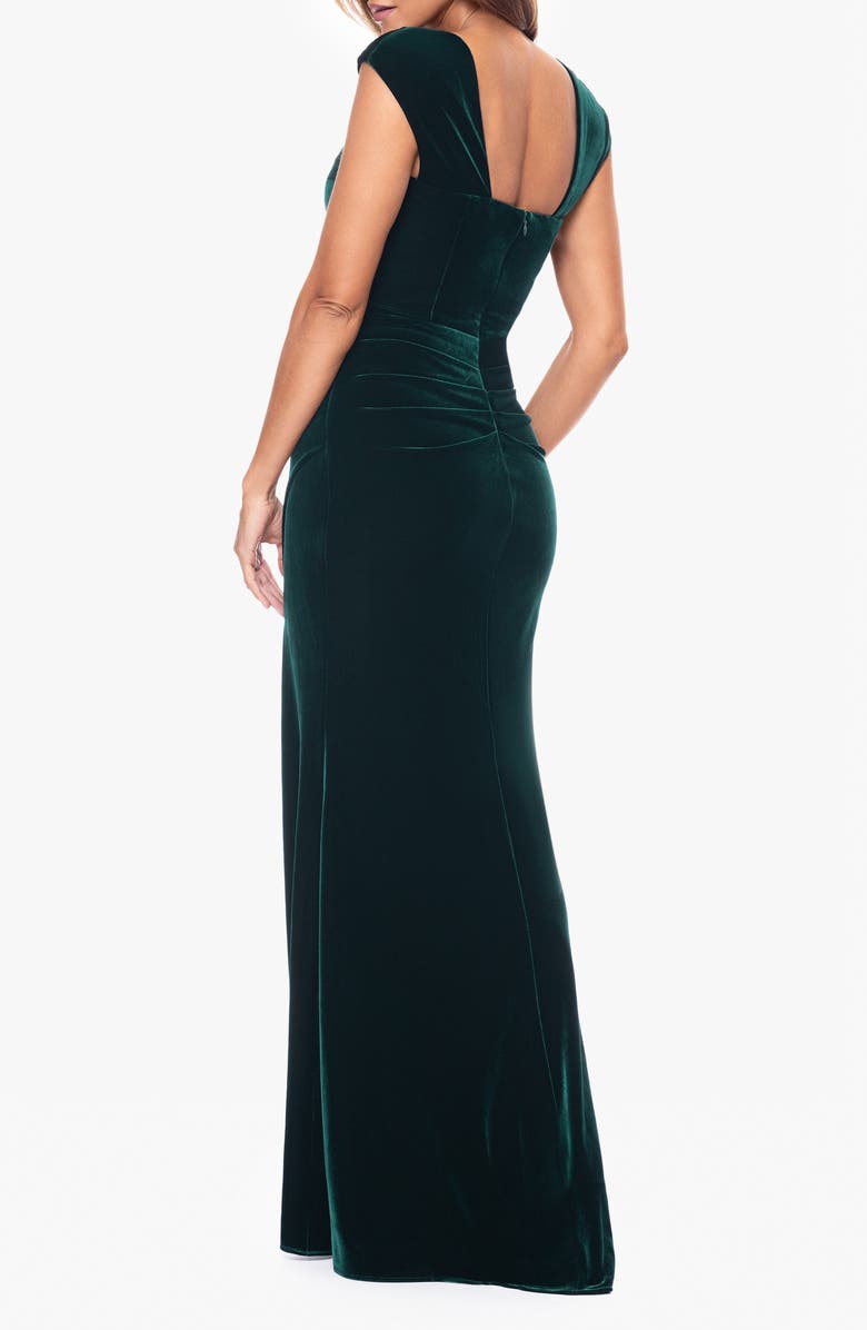 Xscape Evenings Square Neck Stretch Velvet Gown, Alternate, color,