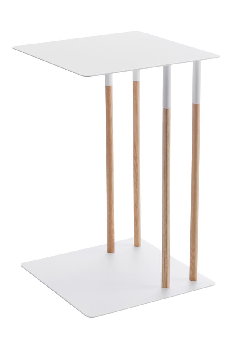 Sliding Side Table, Main, color, WHITE
