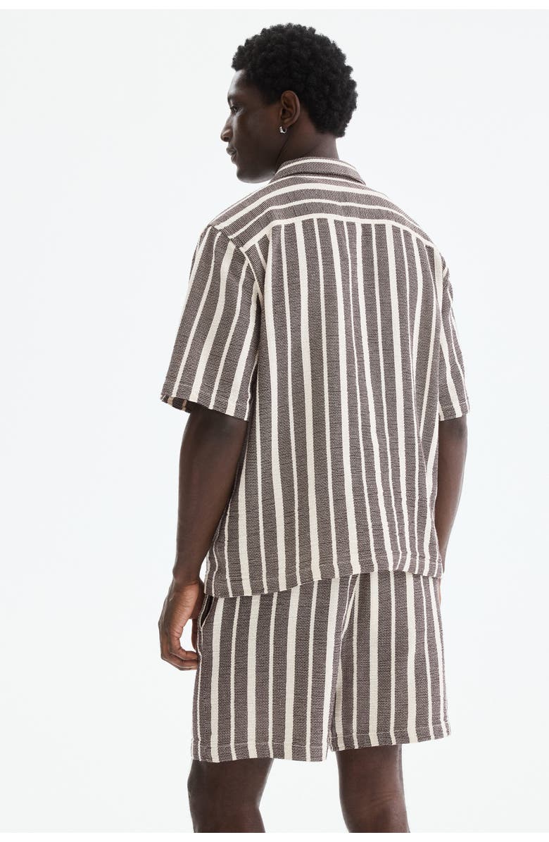 H&M Regular-fit shorts, Alternate, color, Brown/Striped