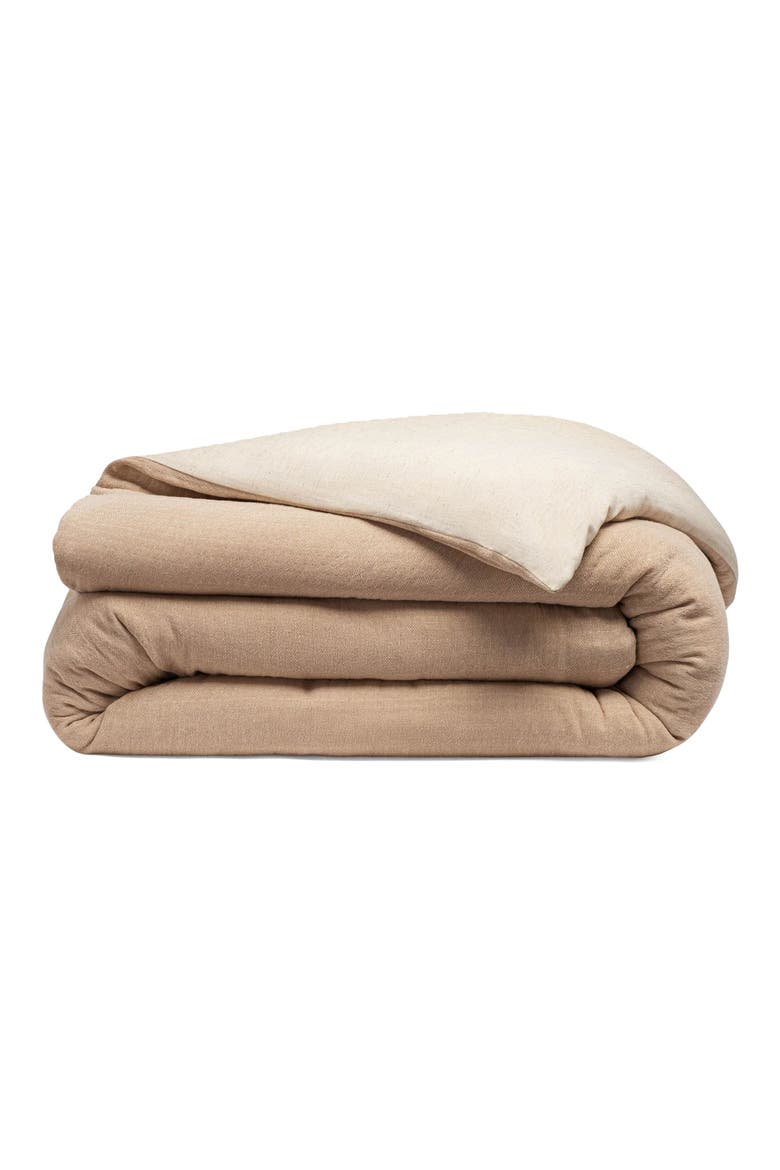 Sand Cotton & Linen Duvet Cover, Main, color, SAND