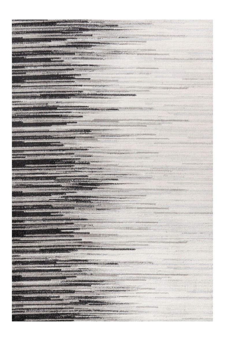 JONATHAN Y Linear Modern Half-Stripe Area Rug, Main, color, Gray/Cream