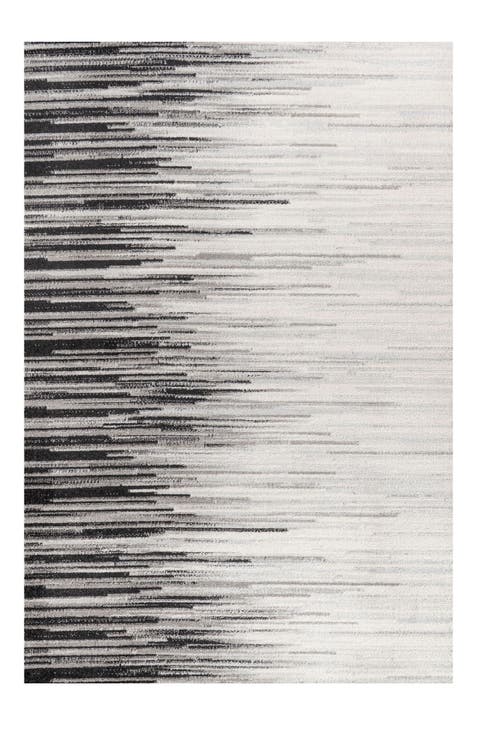 Linear Modern Half-Stripe Area Rug