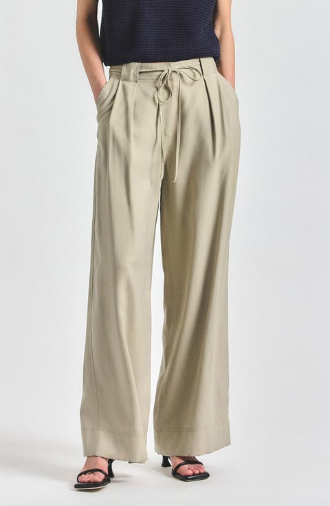 Archer Pleat Front Wide Leg Pants