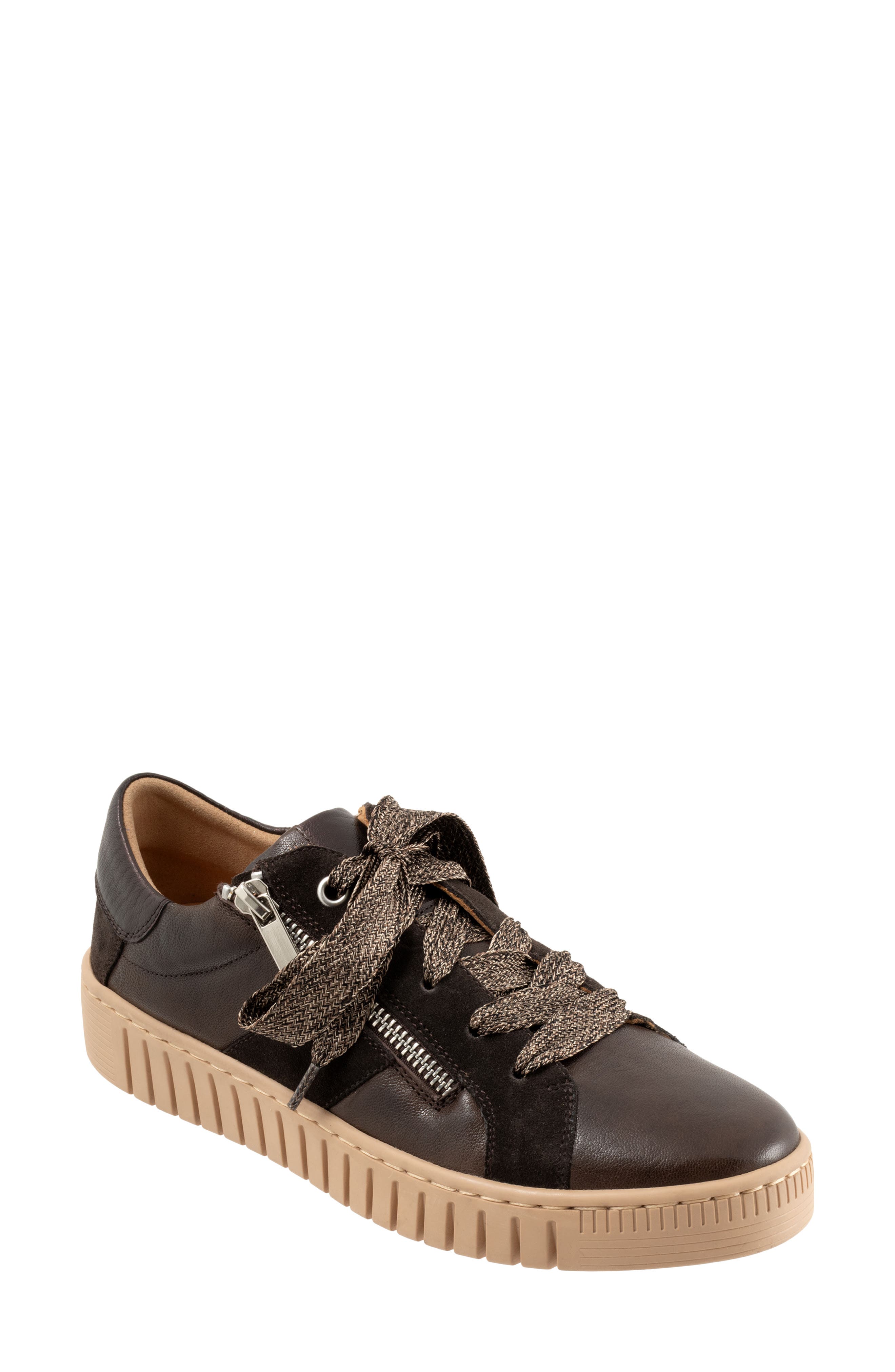 Tinah Leather Sneaker, Main, color, MAHOGANY