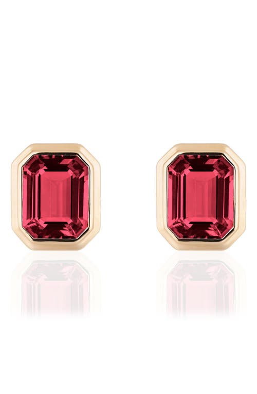 GOSHWARA Manhattan Stud Earrings in Garnet at Nordstrom