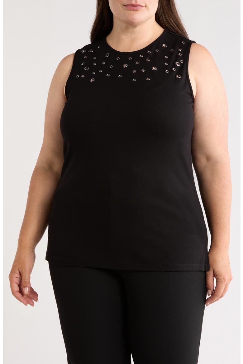 Grommet Detail Shell, Main, color, ANNE BLACK