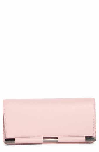 Bar Hardware Faux Leather Clutch