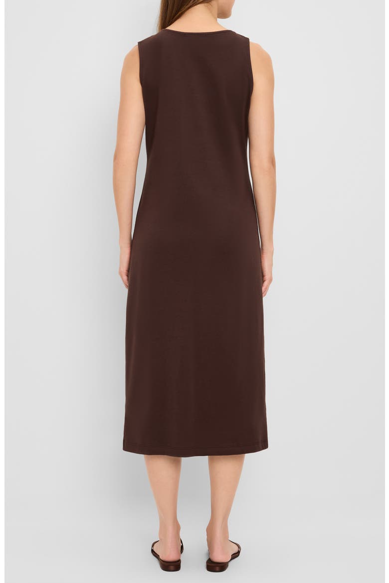 Aurelia Asymmetric Pleated Midi Dress, Alternate, color, JAVA