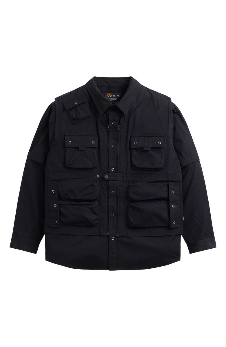 Alpha Industries C-1 Mod Convertible Shirt Jacket, Main, color,