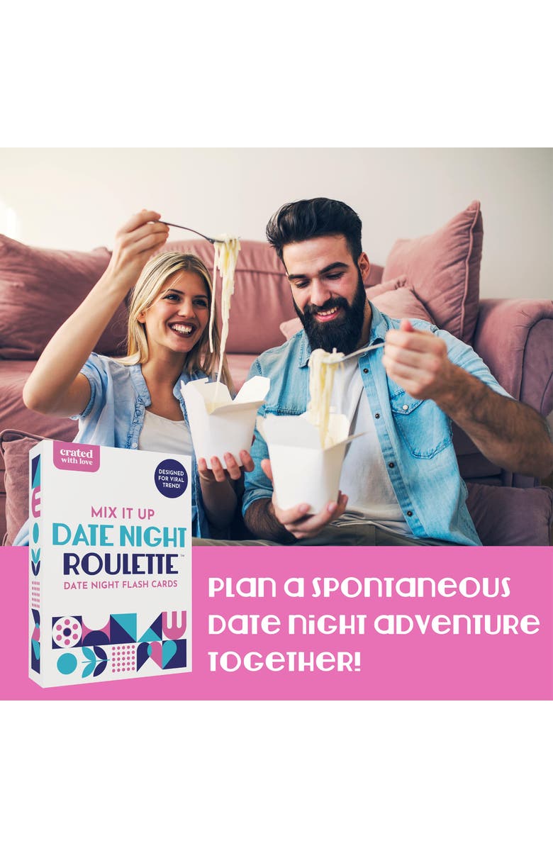 Crated with Love Mix It Up Date Night Roulette with Flash Card Challenges, Alternate, color, Multicolored