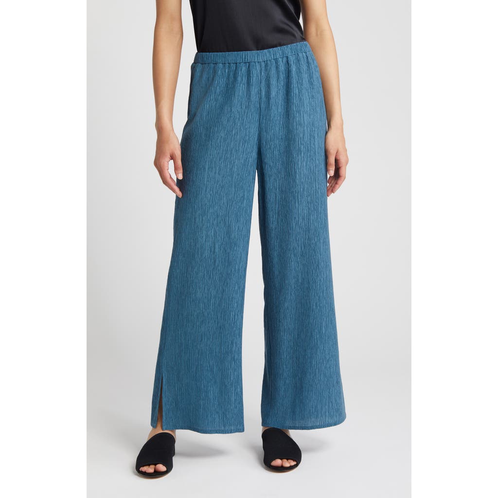 EILEEN FISHER EILEEN FISHER CRINKLED WIDE LEG PANTS