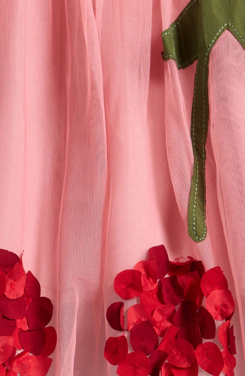 Mini Boden Kids' Cherry Appliqué Tulle Skirt, Alternate, color, Vintage Pink Cherries
