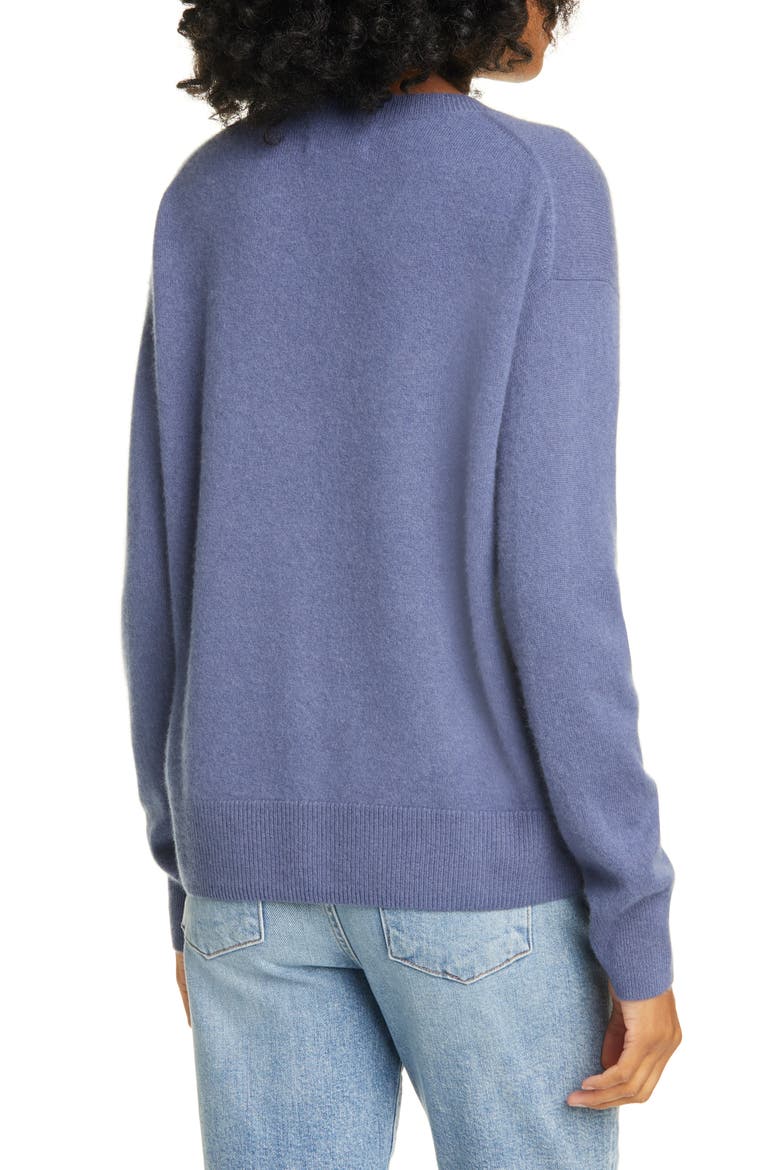 V-Neck Cashmere Pullover, Alternate, color, BLUE INDIGO