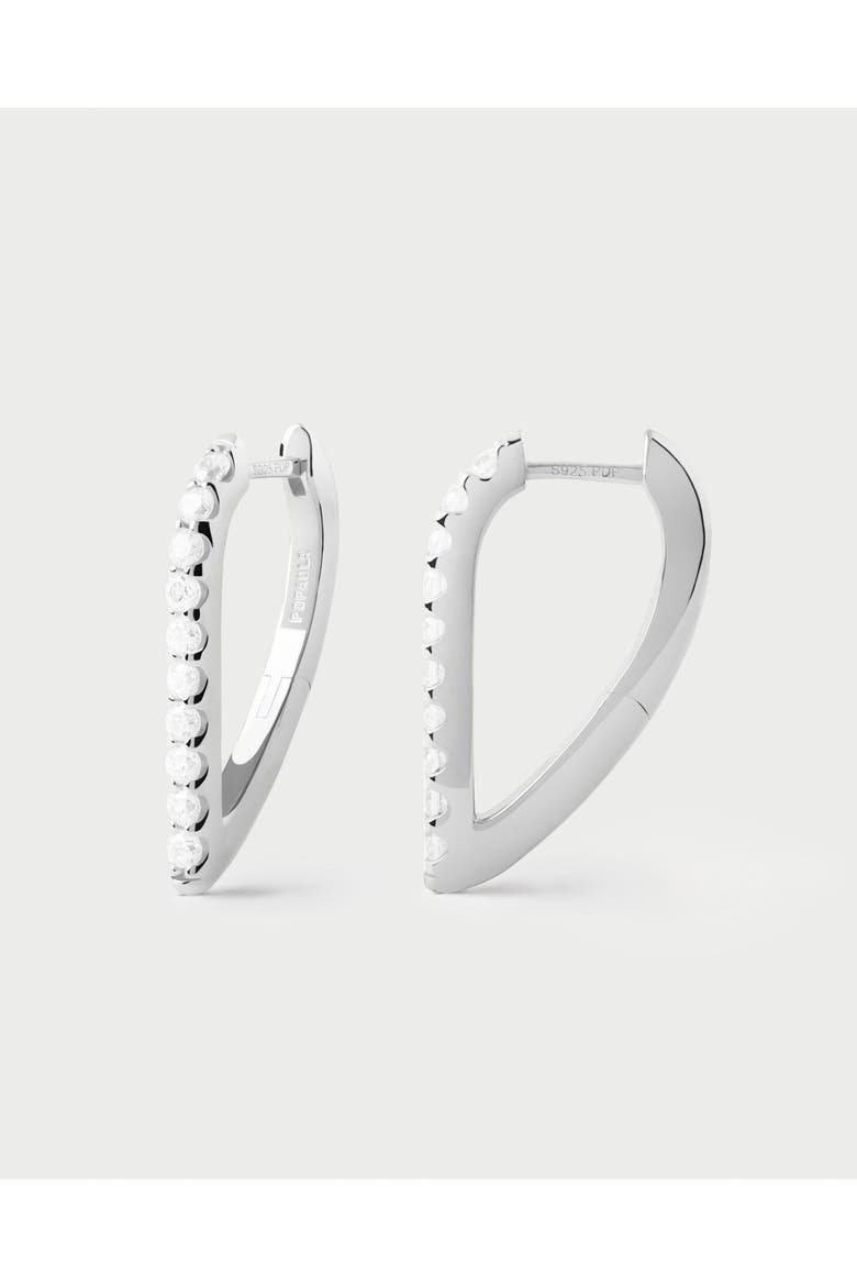 Gloss Hoops, Main, color, Silver