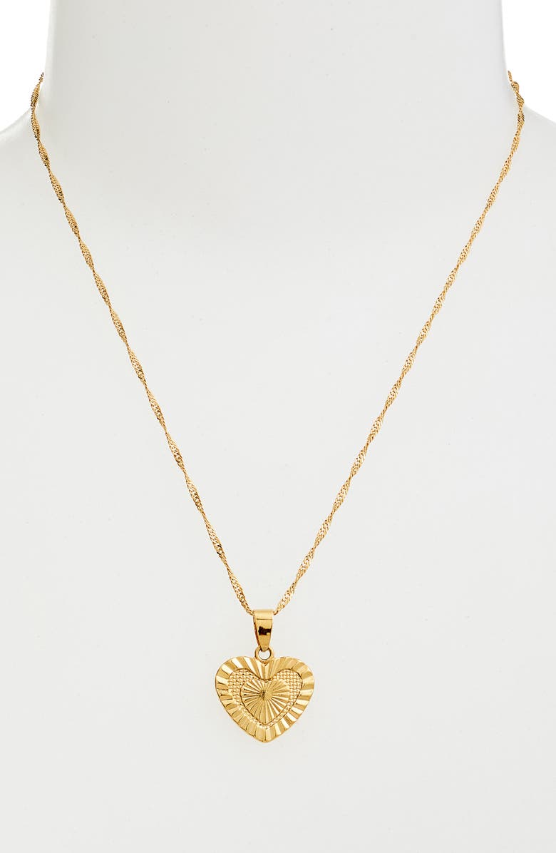 Bracha Sacred Heart Pendant Necklace, Alternate, color, 