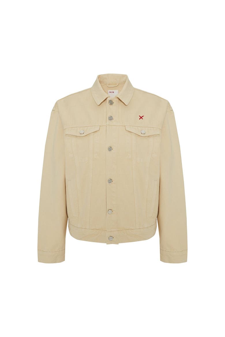 Logo Denim Jacket, Main, color, blue