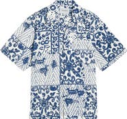Carhartt Work In Progress Vestige Print Cotton Poplin Bowling Shirt