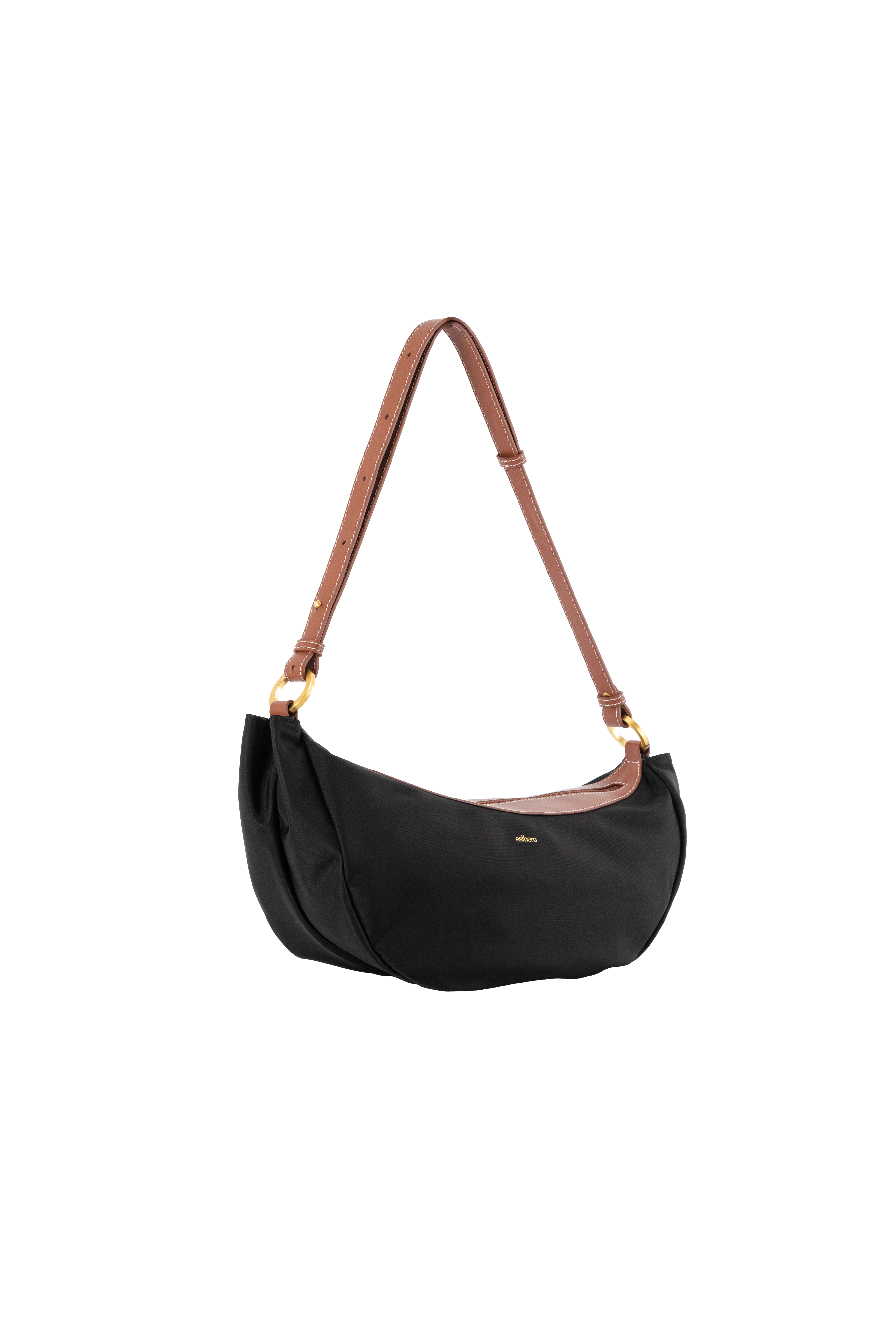 Esthera Luna Half Moon Bag, Alternate, color, Black
