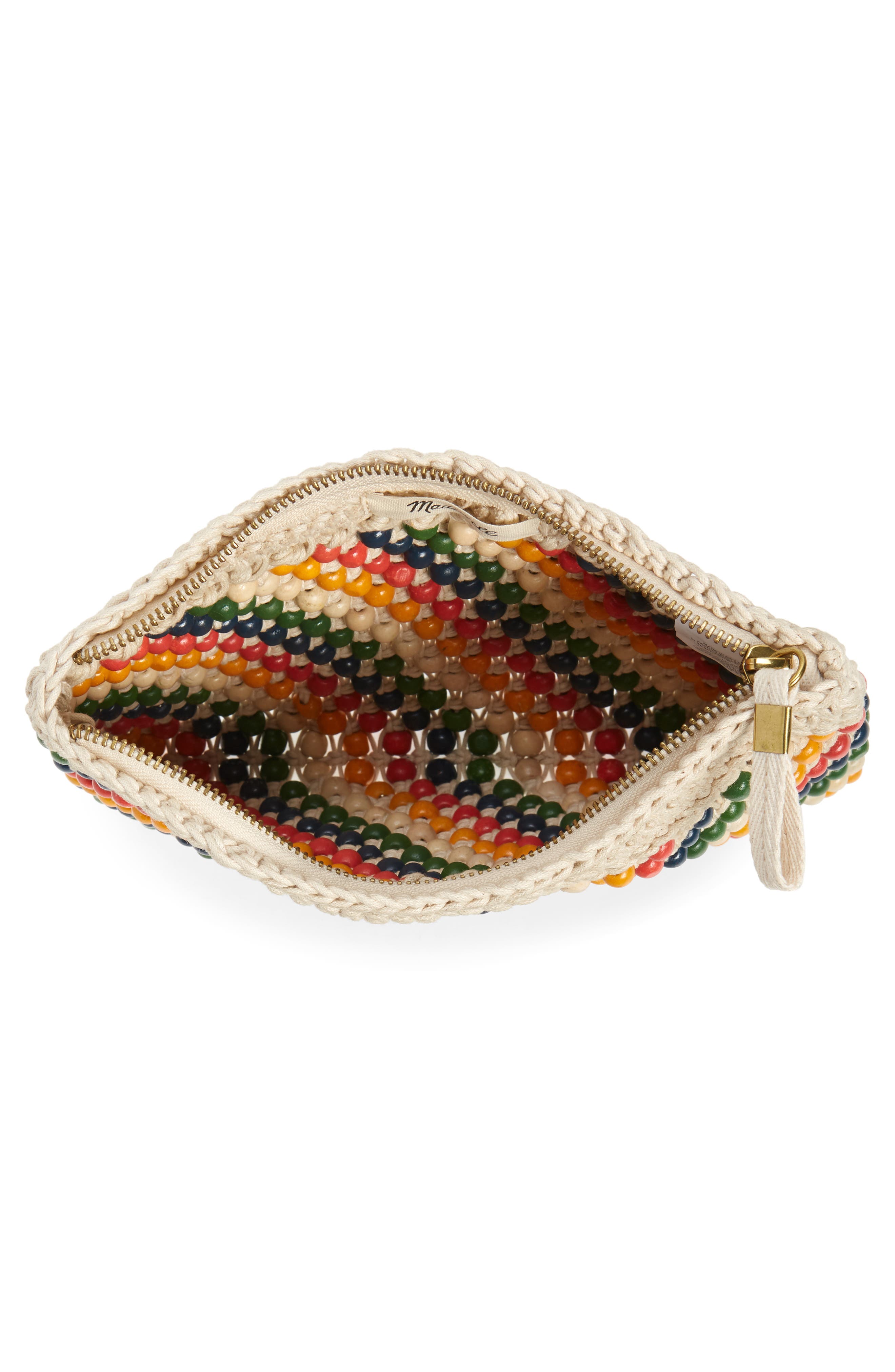 The Beaded Crochet Pouch Clutch, Alternate, color, RAINBOW MULTI