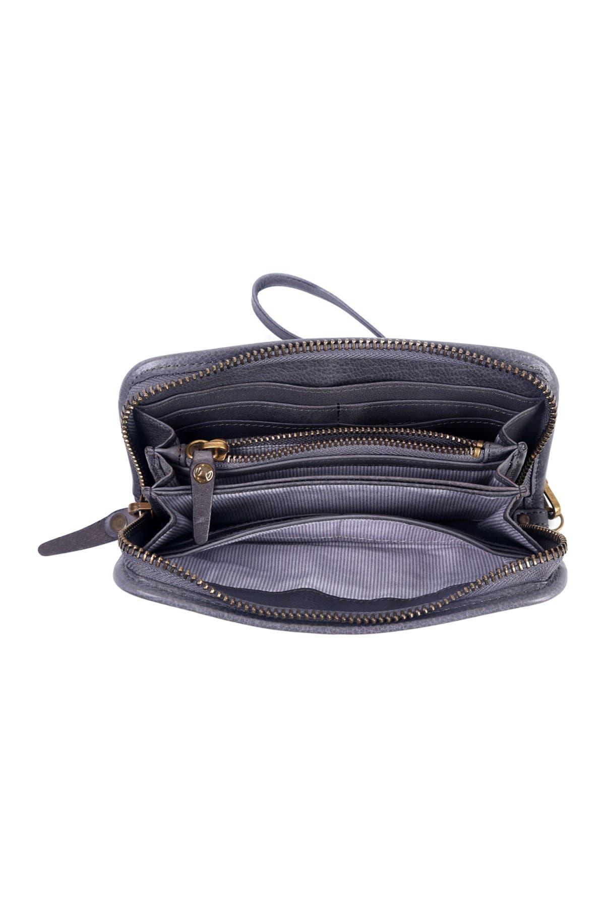 Mola Leather Clutch, Alternate, color, SILVER METALLIC