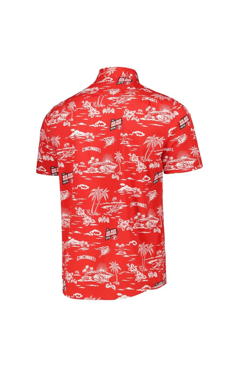 Reyn Spooner Men's Reyn Spooner Red Cincinnati Reds Kekai Button-Down Shirt, Alternate, color, Red