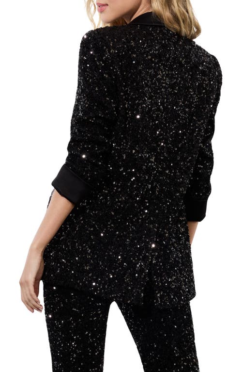 Alice And Olivia Alice + Olivia Breann Sequin-embellished Blazer In Black
