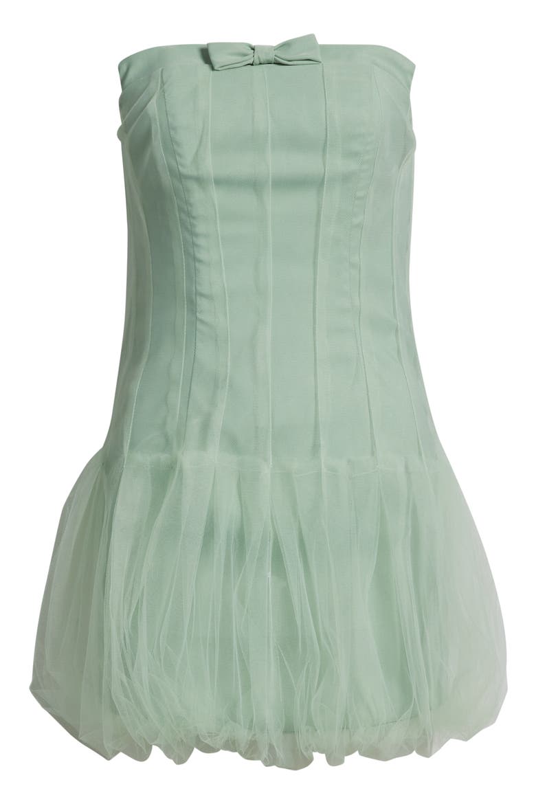 Susy Strapless Minidress, Alternate, color, CREME DE MENTHE