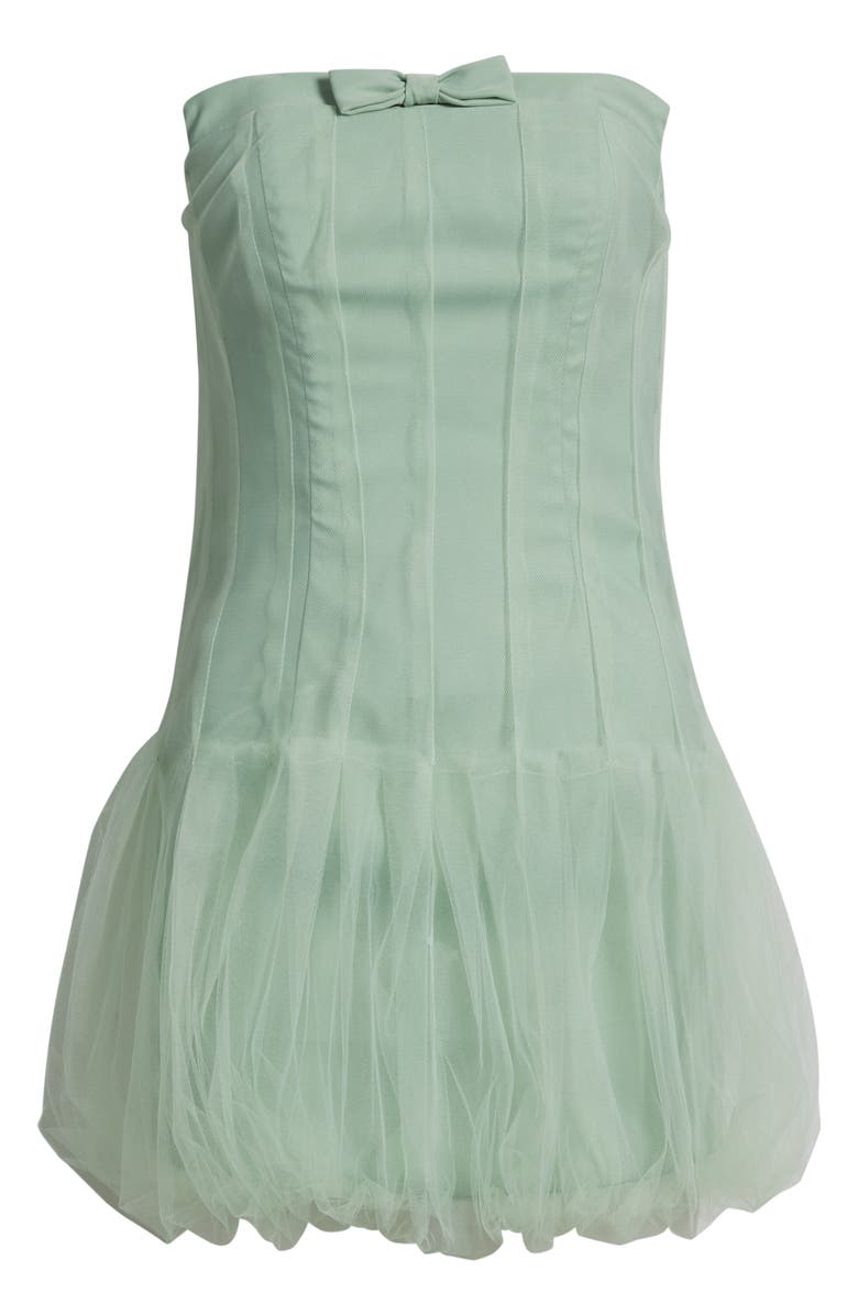 Black Halo Susy Strapless Minidress, Alternate, color, Creme De Menthe